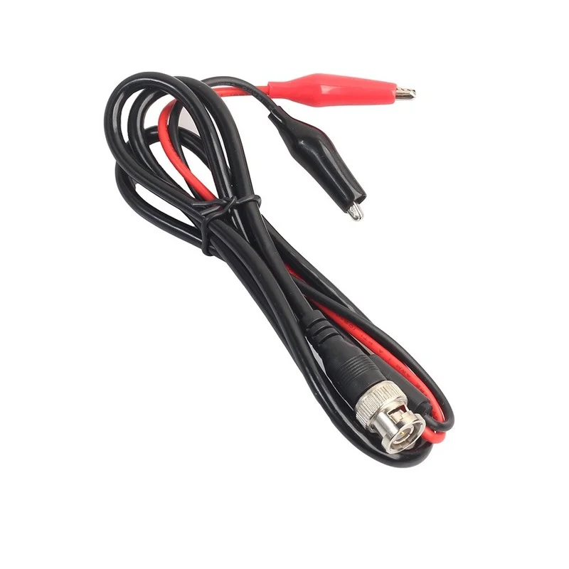 BNC Male Plug To Dual Alligator Clip Oscilloscope Test Probe Lead Cable 1m 500V 5A For Electrical Working alligator clips test probes test clip test leads test cable lead alligator clip adapter test lead wire test lead cable electrical test wire test cable