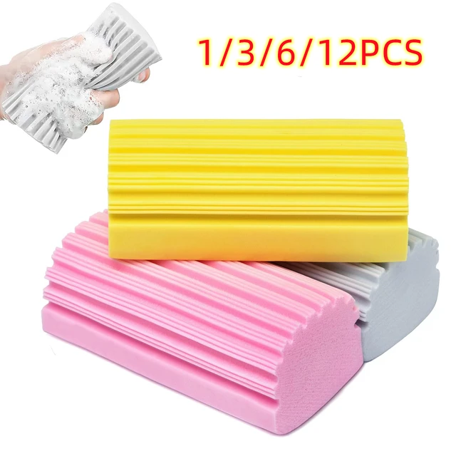 12pcs Damp Clean Duster Sponge Cleaning Brush Duster For Cleaning Blinds  Glass Baseboards Vents Rai