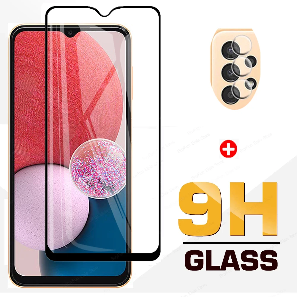 2 In 1 9h Tempered Glass For Samsung Galaxy A13 Protective Screen