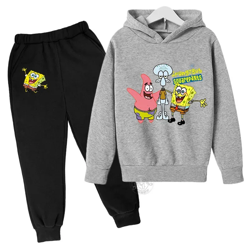 thumbnail image 1 of Traje de invierno con estampado original de Bob Esponja, estilo Harajuku, para niños de 3 a 14 años, para niños y niñas, 1 of 4