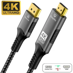 Ultra HD 8K DisplayPort to HDMI Cable Adapter for Enhanced Audio - Visual Experience (DP TO HDMI 4K)