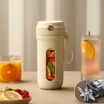 Portable Blender Electric Juicer Machine with 10 Stainless Steel Blades USB Rechargeable Fresh Fruit Mixers Mini Juice Maker 1