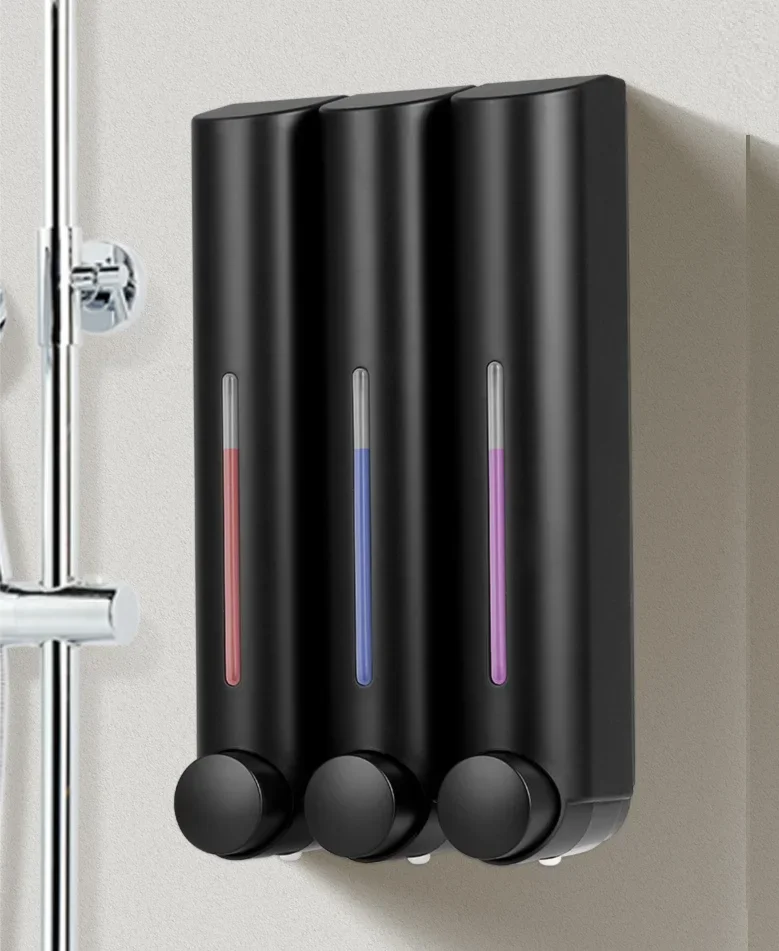 Lamgool เครื่องจ่ายสบู่เหลวติดผนัง 420Ml เครื่องจ่ายสบู่เหลวเจลอาบน้ําผงซักฟอกสําหรับห้องน้ําไม่มีการเจาะ 1