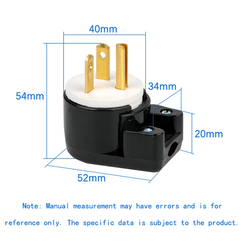 NEMA 6-20P American standard three-pin elbow generator wiring plug 20A250V assembly removable UL certification