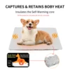 Self-Heating Pet Pads Blanket Puppy Pad Warm Cushion Mat for Cats Dogs Washable Pets with Thermal Body Heat Reflecting Core Pad 3