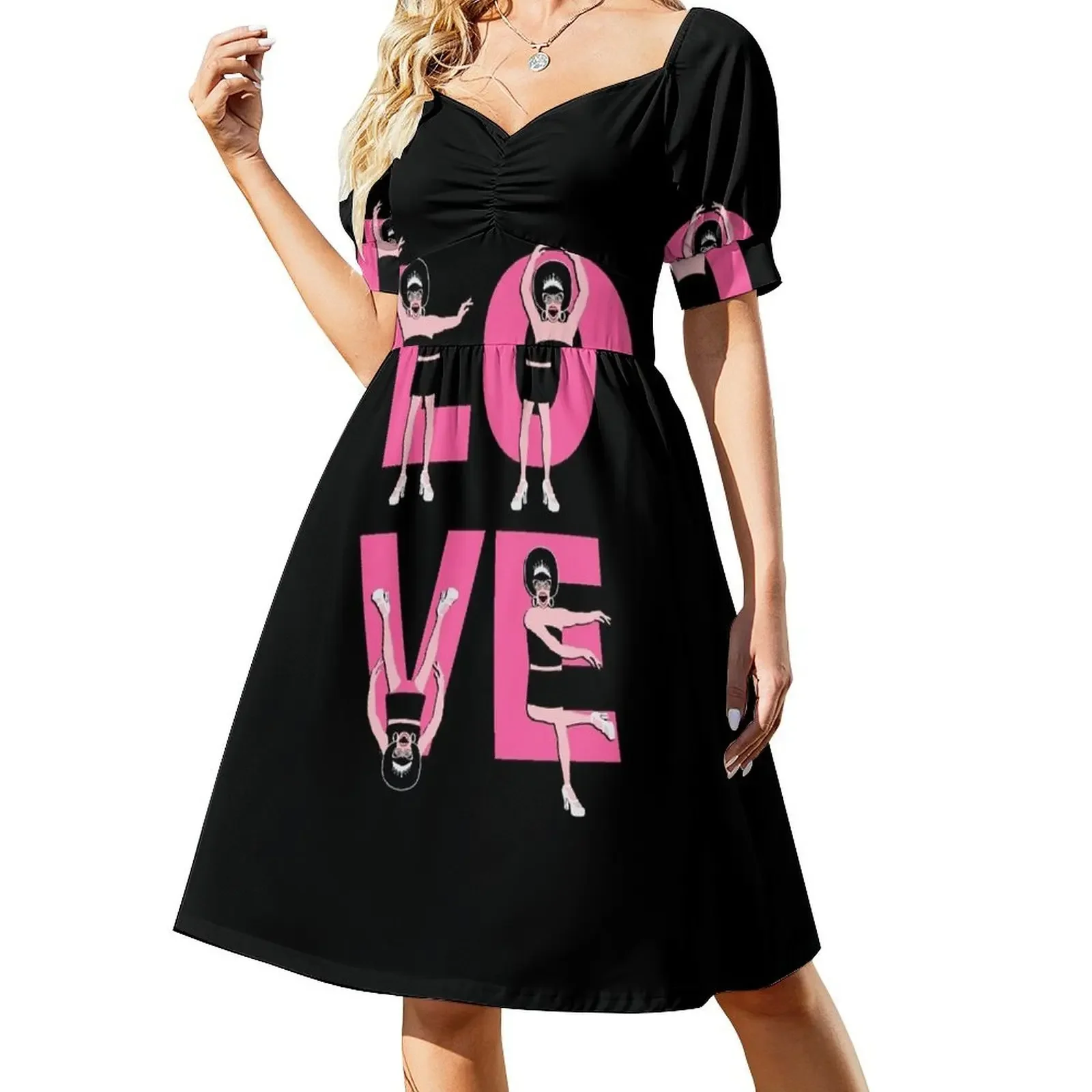 thumbnail image 1 of Miss R - LOVE Vestido sin mangas elegante y chic para mujer, promoción de vestidos, ropa femenina, vestido, 1 of 7