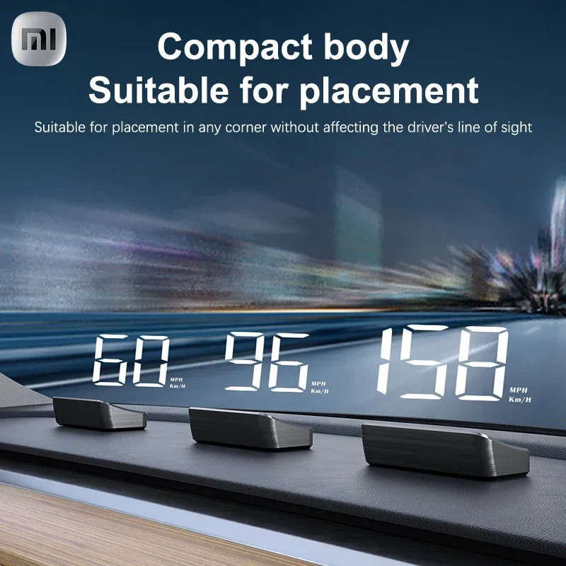 Car Windshield Projector Xiaomi Su7 Car Speedometer HUD Head Up Display Digital Speed Meter Windshield Projector Vehicles Truck Auto Electronic Accessory