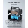 Portable Power Station EB3A, 268Wh LiFePO4 Battery Backup Power Supply, with 2 600W (1200W Surge) AC Power Sockets 6