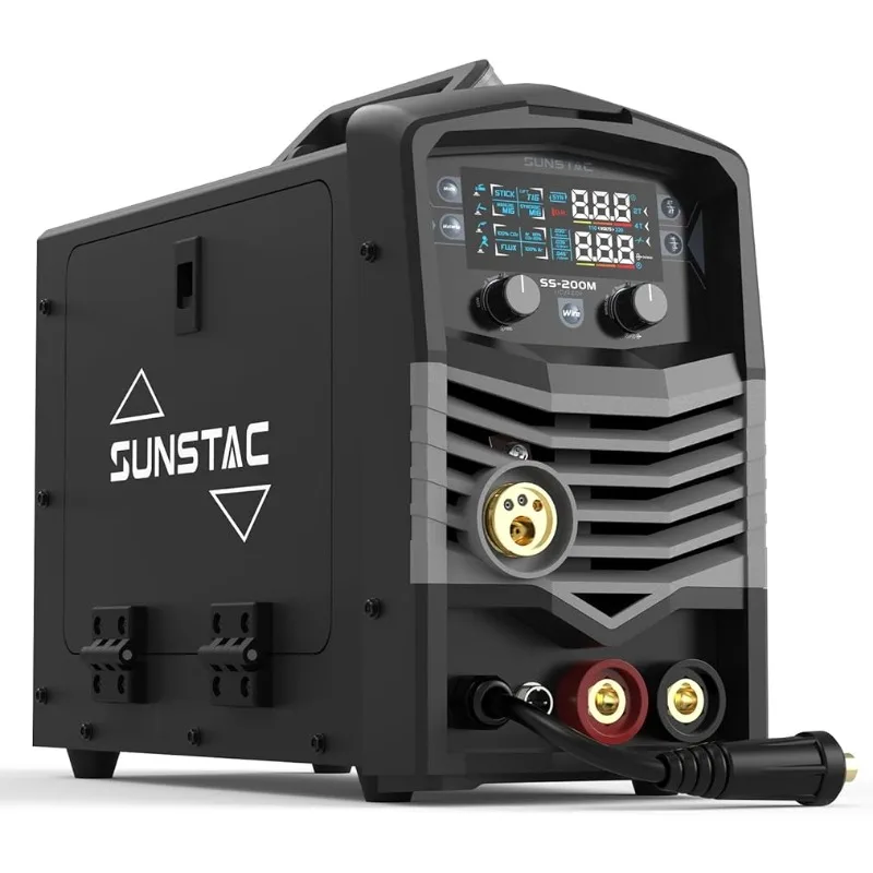 

Sunstac 200A Aluminum MIG Welder 110V/220V Dual Voltage5 in 1Multifunctional Welding Machine,MIG/Flux MIG/Spool Gun/MMA/Lift TIG