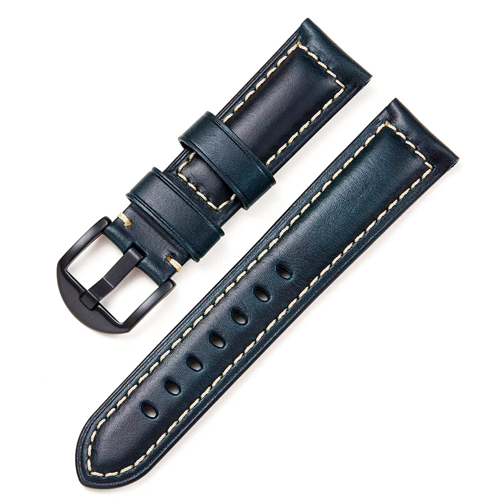 Vintage Leather Watch Bands - Red, Brown, and Black - Quick Release Replacement Strap for Men and Women, Various Sizes Available