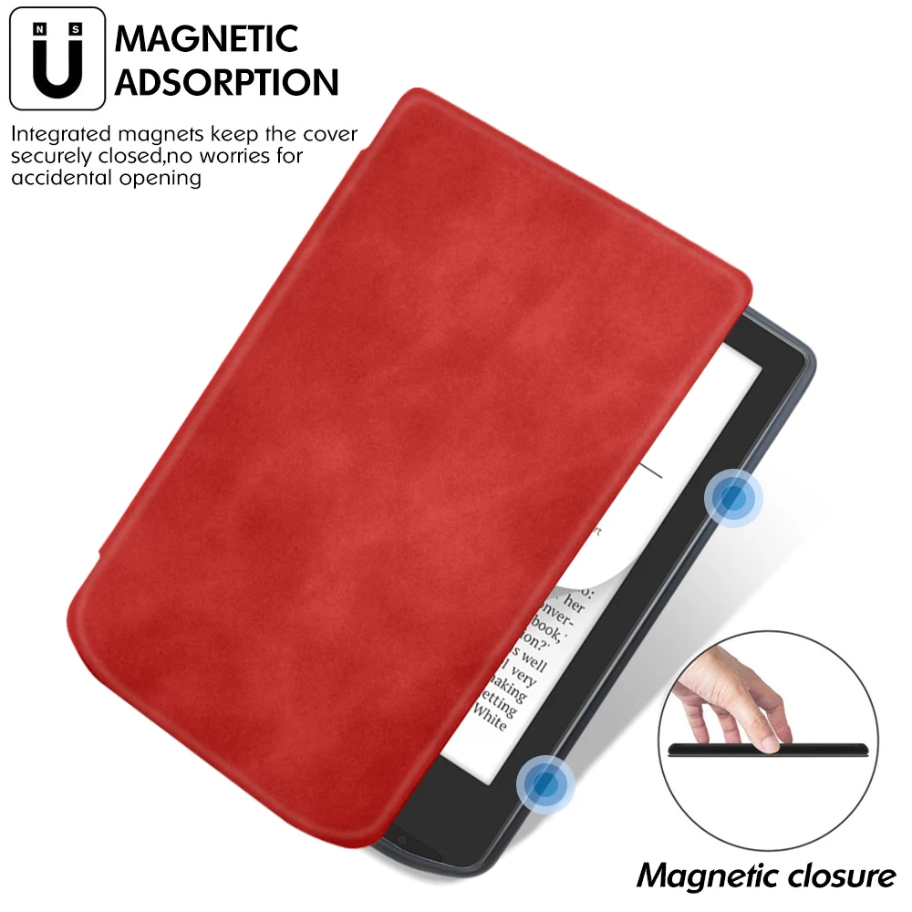 TPU tampa traseira, Auto Wake, sono, Pocketbook verso Pro, 629, 634, 2023