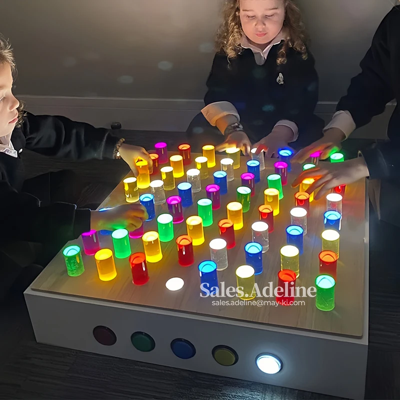 Led Room Learning Center Sensory Light LED Learning Table Sensory Room LED Pegboard Sensory Toys ...
