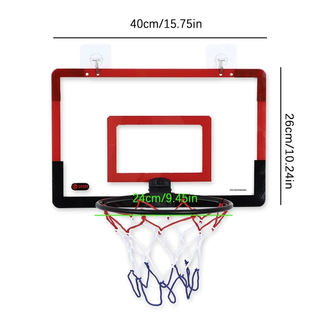 Indoor Mini Basketball Hoop for Kids and Adult 40 X 20 cm Plastic Family Games Toy for Home and Office Door or Wall Mounted 6