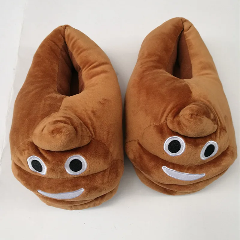 Whoholl Cute Funny Winter Shoes Women Slippers Unisex Brown Fashion Plush Female Indoors Slippers Home Warm Ladies