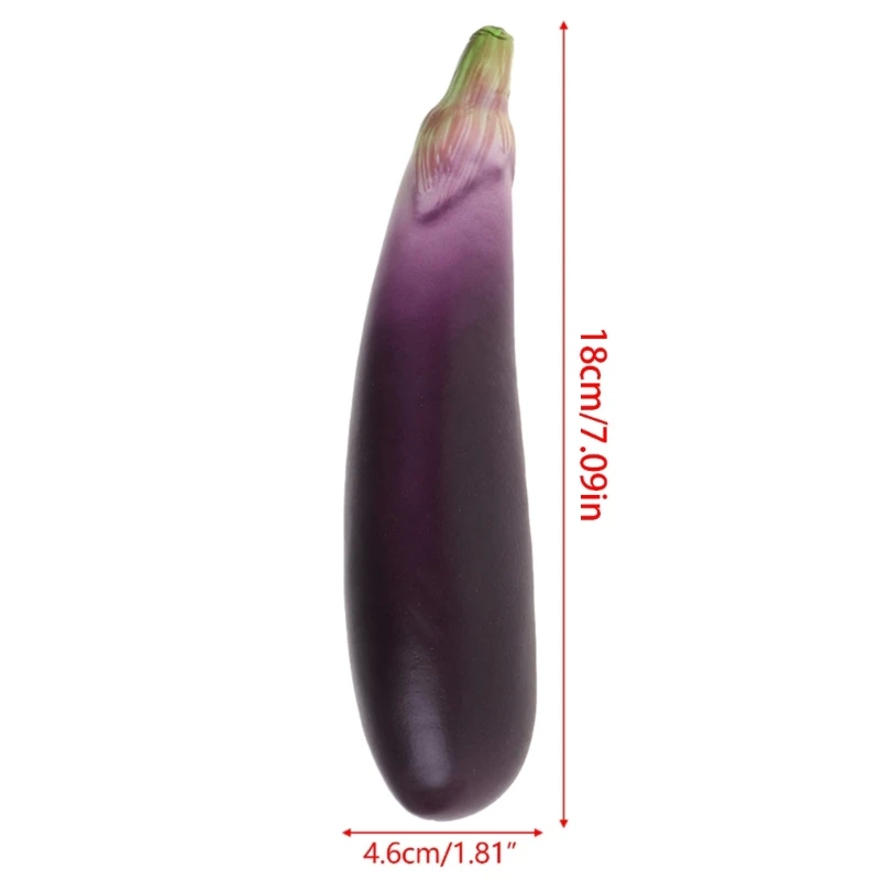 Food Model Lifelike Artificial Eggplants Simulation Fake Vegetable Photo Props Home Kitchen Decoration Kids Teaching Toy