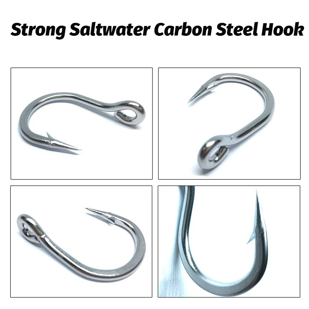 150-Piece Saltwater Fishing Hooks Kit - Stainless Steel Circle Hooks 2/0 To 10/0 With Beads - View #2