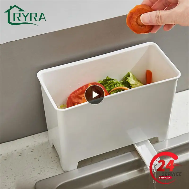 

Кухонная стойка для мусорных банок, мусорная корзина, перерабатываемая домашняя портативная фильтрационная корзина для остатков пищи и влажного разделения, бытовые предметы белого цвета