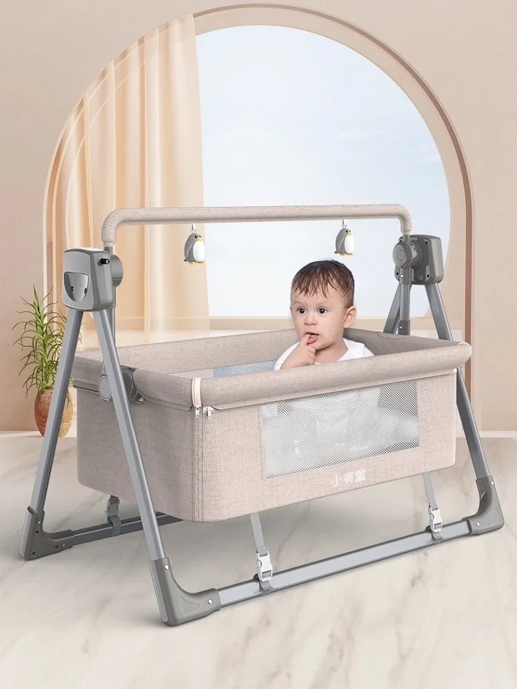 GramStudio 18KG Elektrisches Babybett - Schaukelstuhl Mit Moskitonetz & Bluetooth Für Sicheres Baby-Schlafen