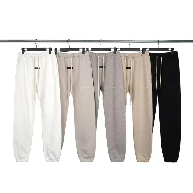 

Luxury Design Essentials Double Thread High Quality Men's Casual Pants 3D Glue Letters High Street Pants Women's Oversized Pants