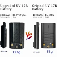 Baofeng UV-17 Pro Max Battery 3800mAh Thicker Version BL-17UV Plus Rechargable Li-ion Batteries USB-C For UV-17L UV-17 PRO Radio 2