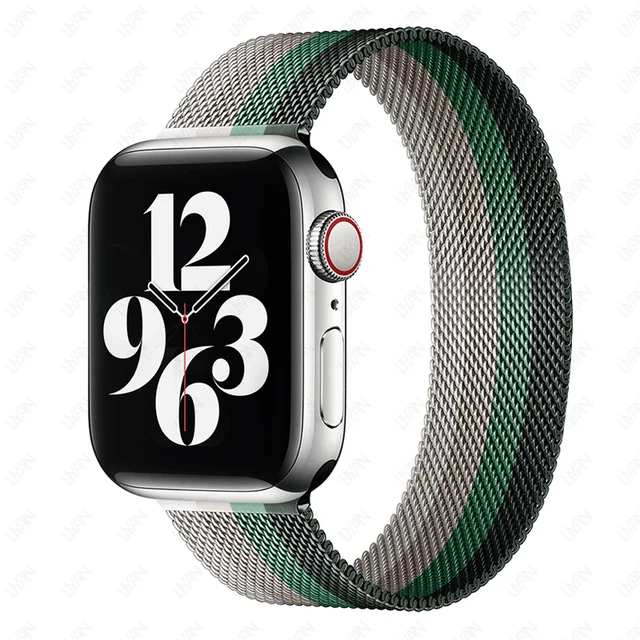 Magnetic Loop Strap For Apple watch Band 45mm 41mm 44mm 40mm 42mm 38mm Stainless steel correa bracelet iWatch serie 3 7 5 6 se 3 Pride black 50