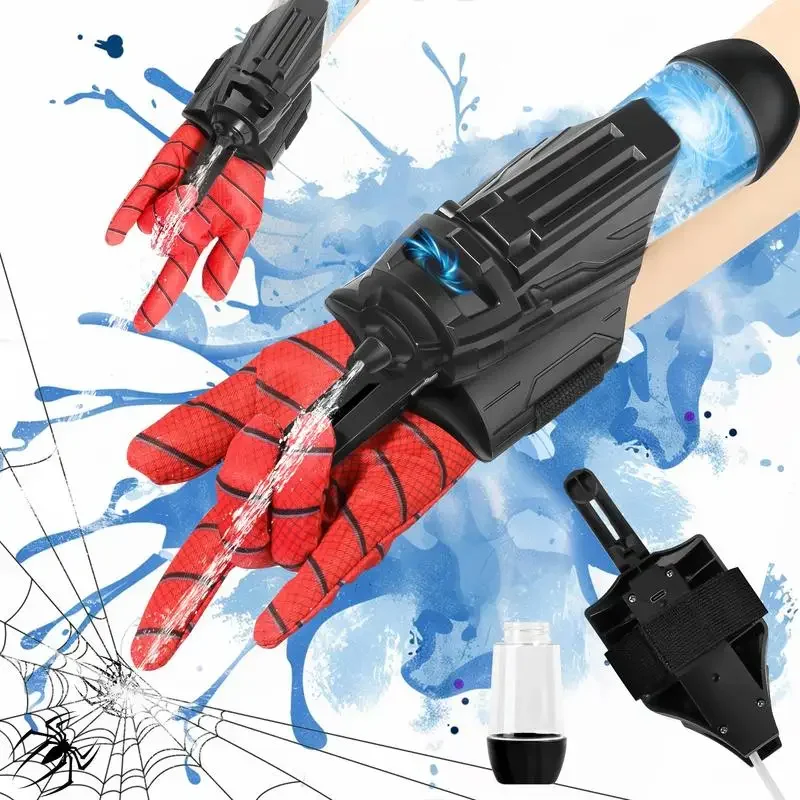 2024 Popular Cosplay Spider Wrist Press Electric Launcher Burst Water Gun Children's Wearable Arm Toy Outdoor Party Props Gifts 3