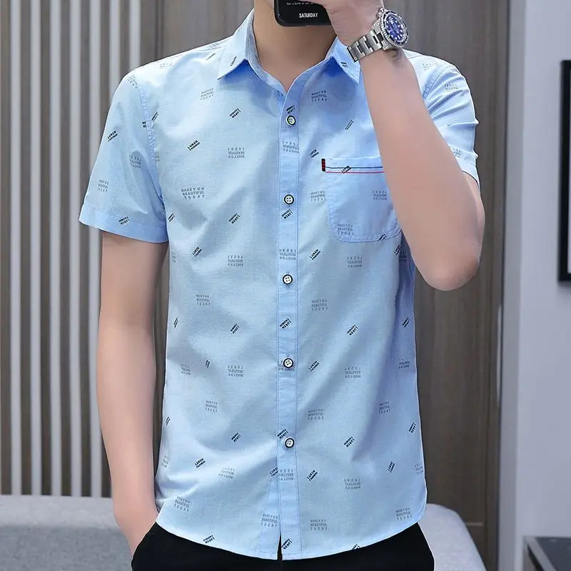 New Summer Short-sleeved Men's Shirt 3