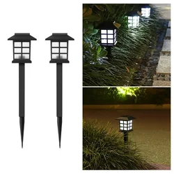 Solar Pathway Light Outdoor - Waterproof Landscape Lighting for Garden, Yard, Patio, and Decor (2 Pack) (White Light)