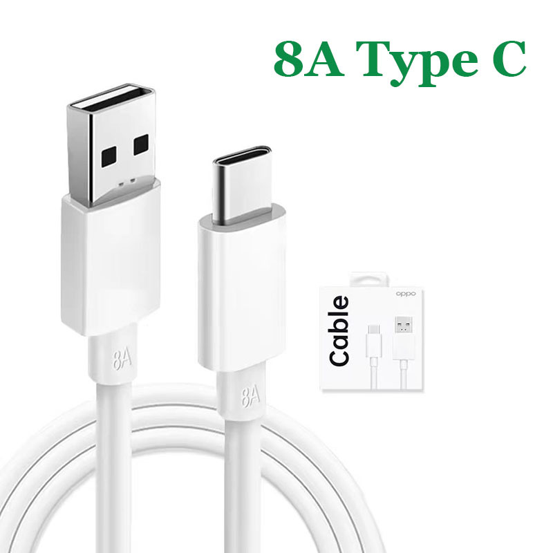 Original For OPPO 8A Super VOOC 80W Fast Charge Wire DL129 Type C Cable Quick Charging Cord For Find X6 X5 Pro X7 Reno 12 11 A3