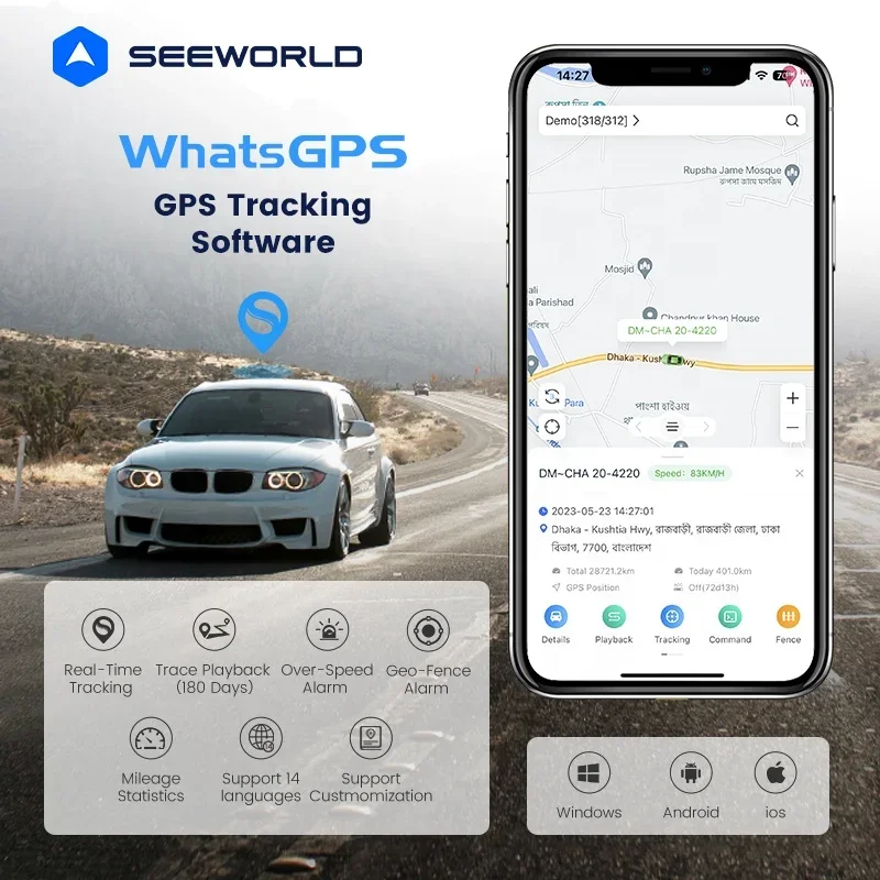 Small Car 4G Support GEO Fence Anti Theft Gps Tracking Locator For Motorcycles With Android IOS APP
