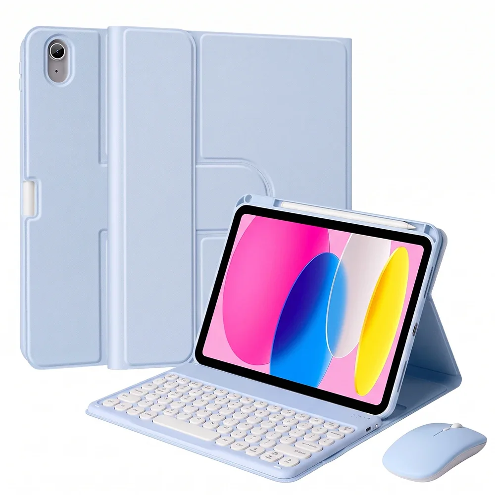 360° Rotating Keyboard Case with Wireless Bluetooth Mouse