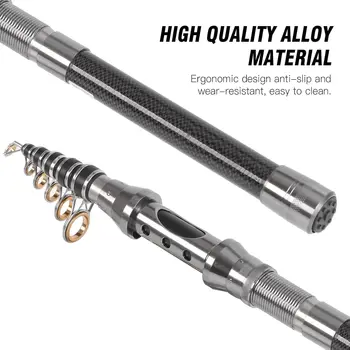 Fishing Pole Combo Set 1.5/1.8/2.1/2.4m Rod Reel Telescopic Fishing Rod Carbon Fiber Spinning Reels Fishing Set with 4