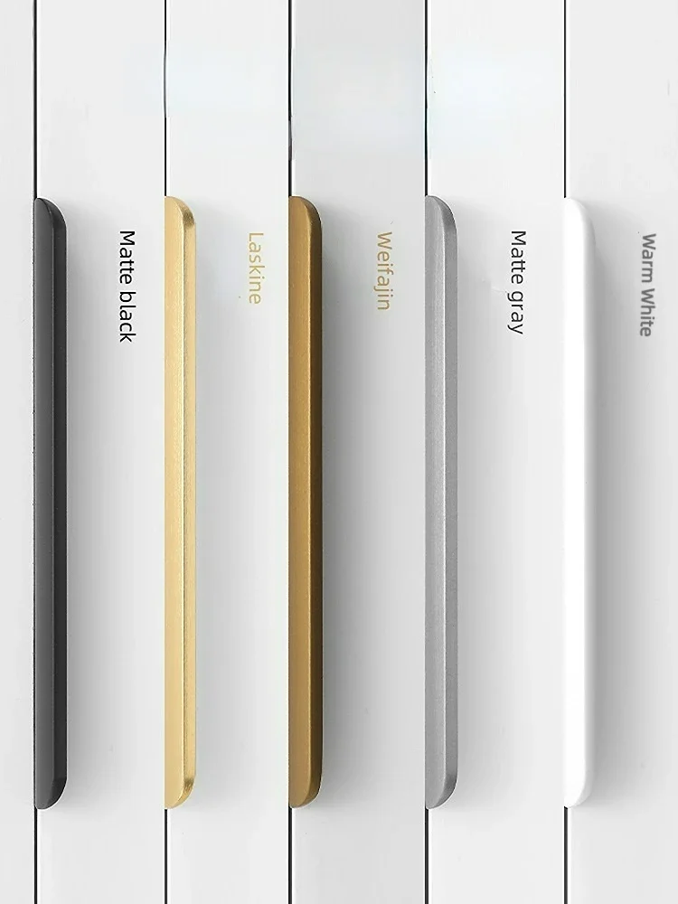 Hidden Handles Invisible Door Handle Aluminum Alloy Long Kitchen Cabinet Pulls Wardrobe Door Knob and Handle Hardware