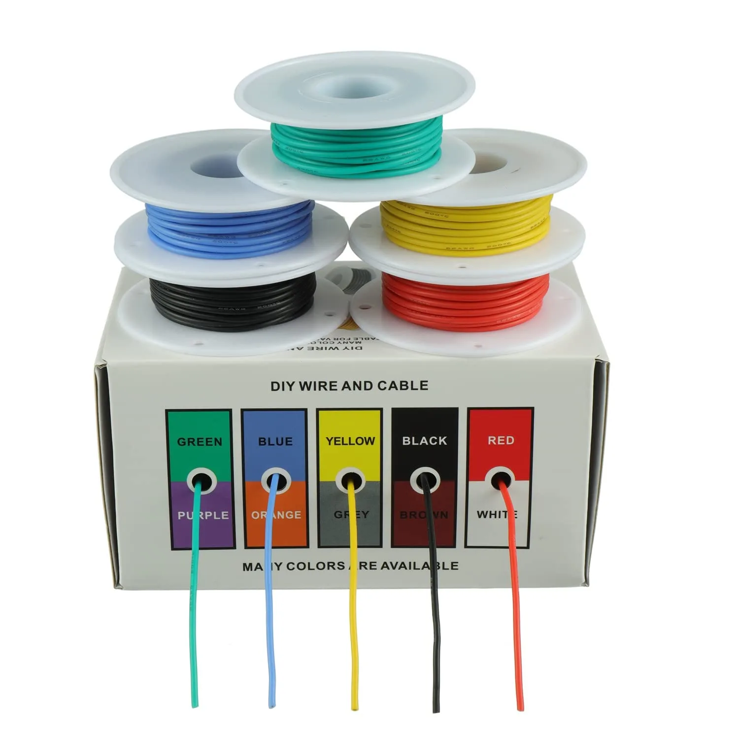 Heat Resistant Flexible Silicone Wire 16AWG 22AWG 24AWG 28AWG Stranded ...