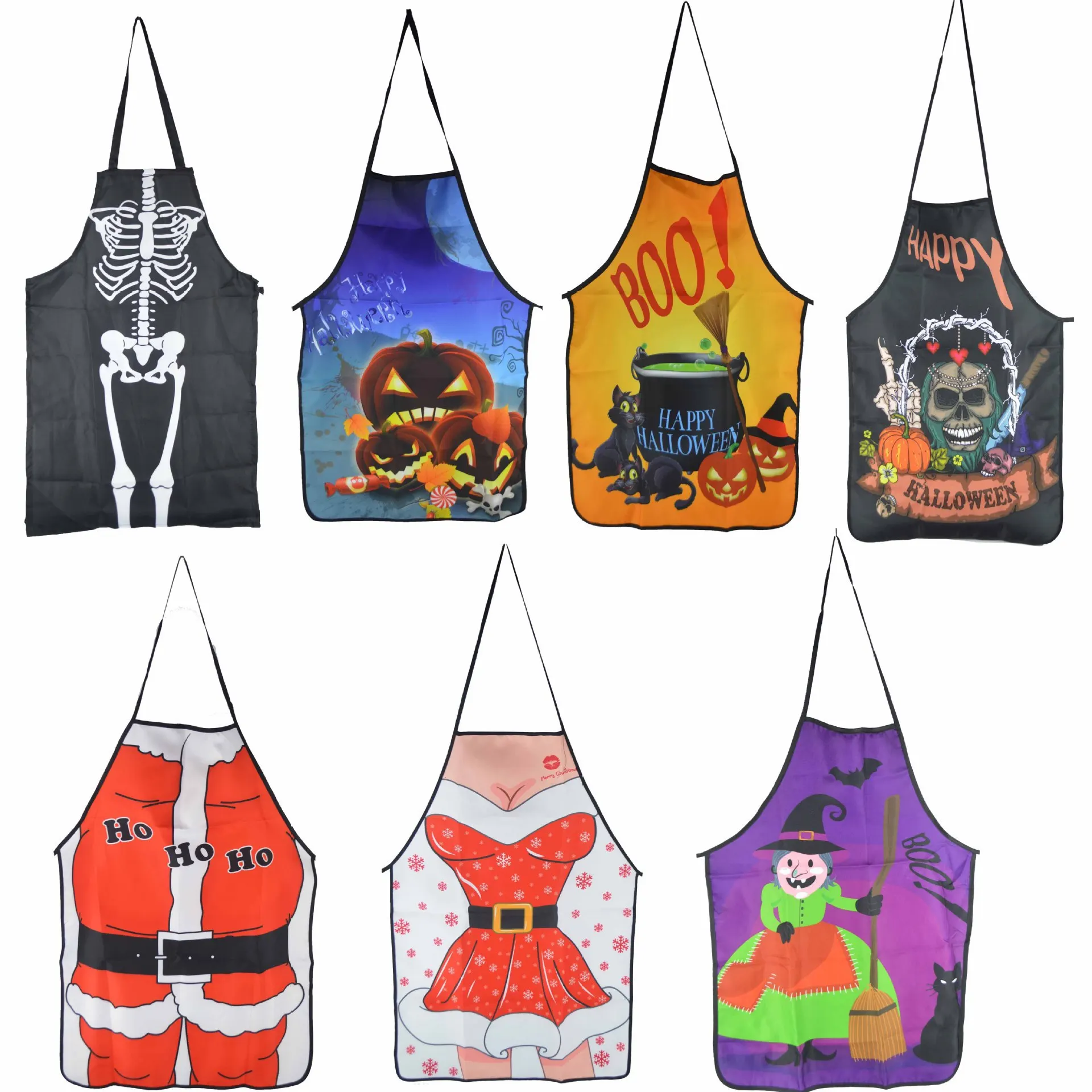 

1pcs Apron Pumpkin Blood Adjustable Cooking Aprons Party Favors navidad Christmas Decoration Halloween