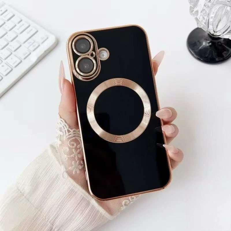 Luxury Plating Magnetic Phone Case with MagSafe Compatibility