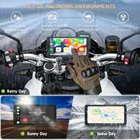 Motorcycle GPS with 6.25" Touchscreen – Wireless CarPlay & Android Auto, Waterproof, Plug & Play - Image 5