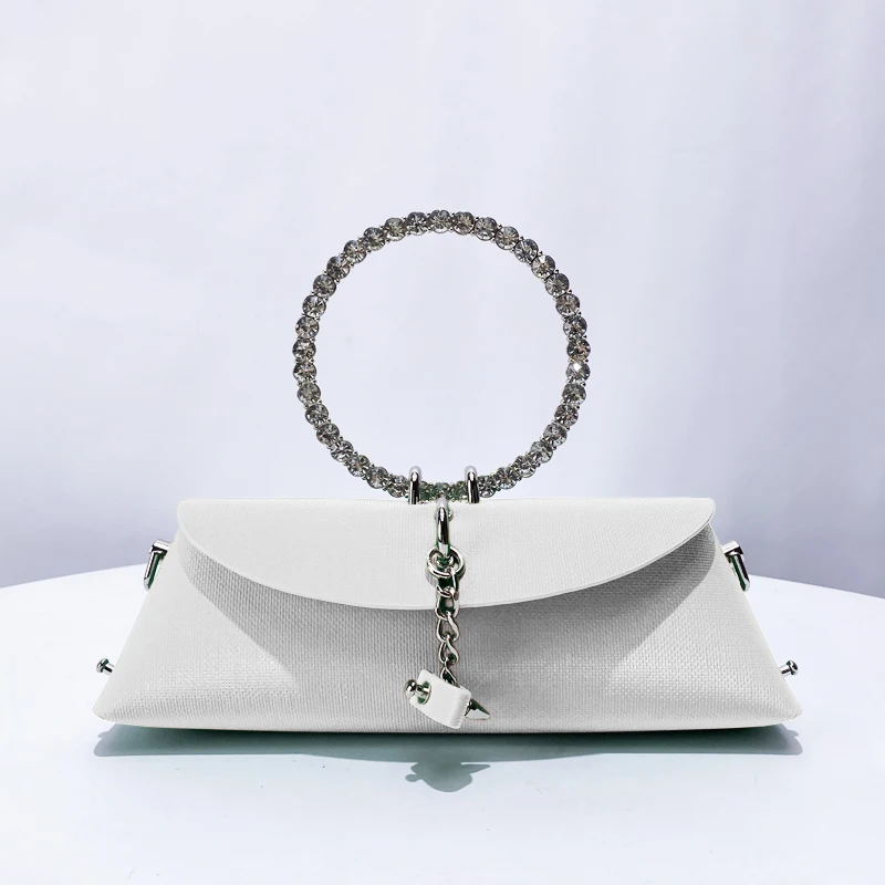 thumbnail image 1 of Bolsos de noche para mujer, bolsos de diseñador de lujo, carteras, novedad de 2024, en PU, asa de anillo, mosaico, imitación de diamante, cadena para el hombro, 1 of 5