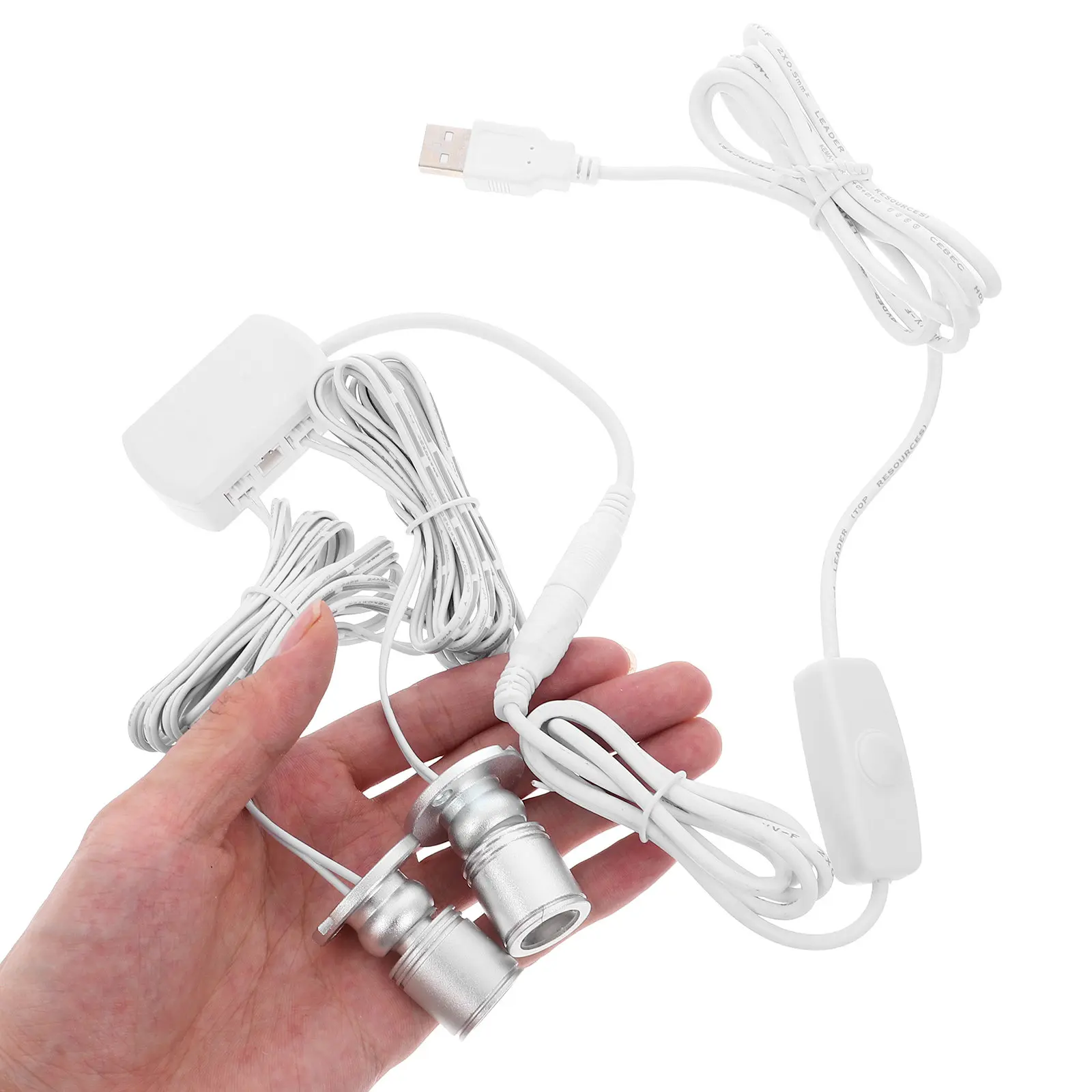 USB 전원 미니 LED 스포트라이트, 보석 진열장, 실내 쇼케이스용, 작고 세련된 디자인, 무타공 설치, 밝은 조명