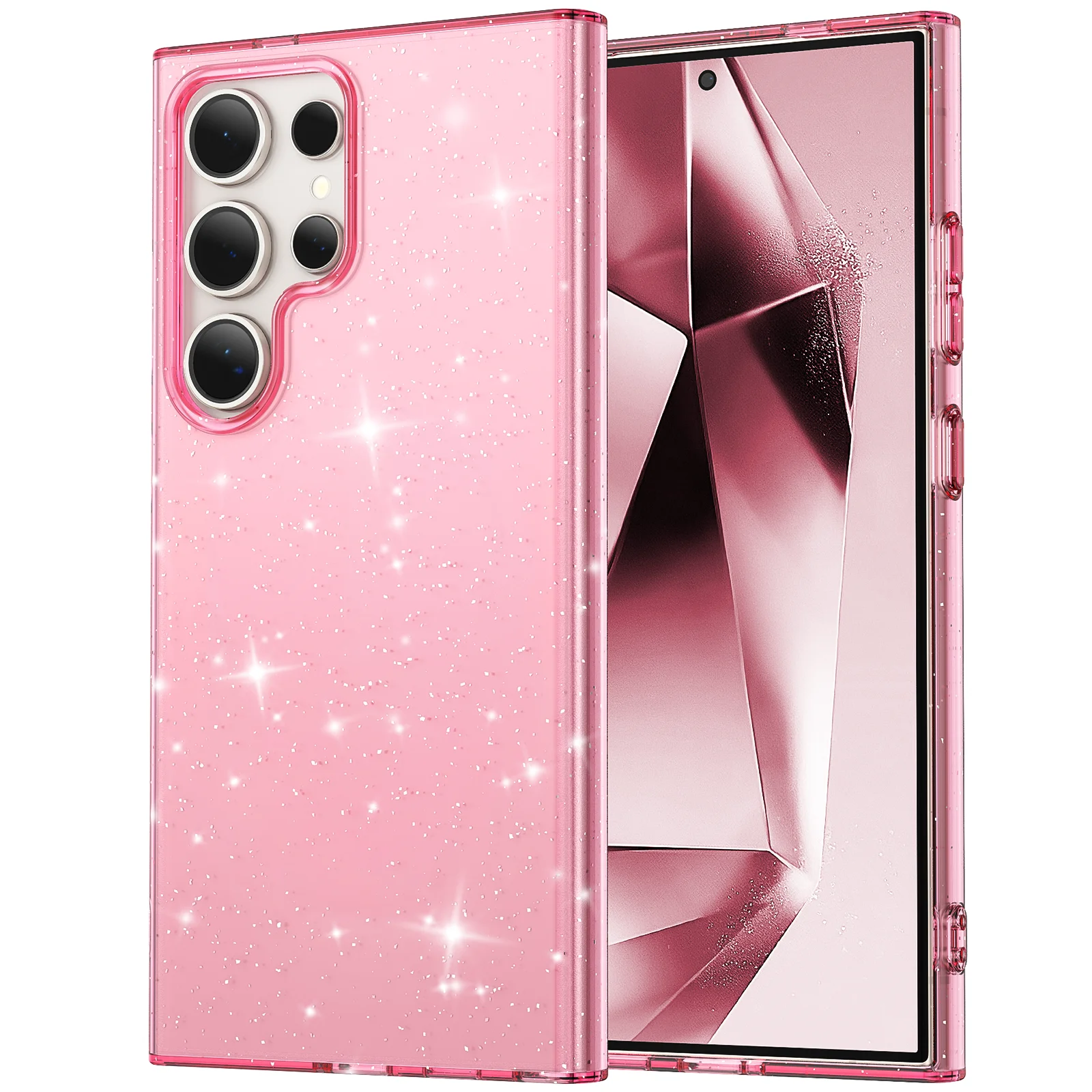 Luxurious Glitter Pink Waterproof and Fall-Resistant Mobile Phone Case