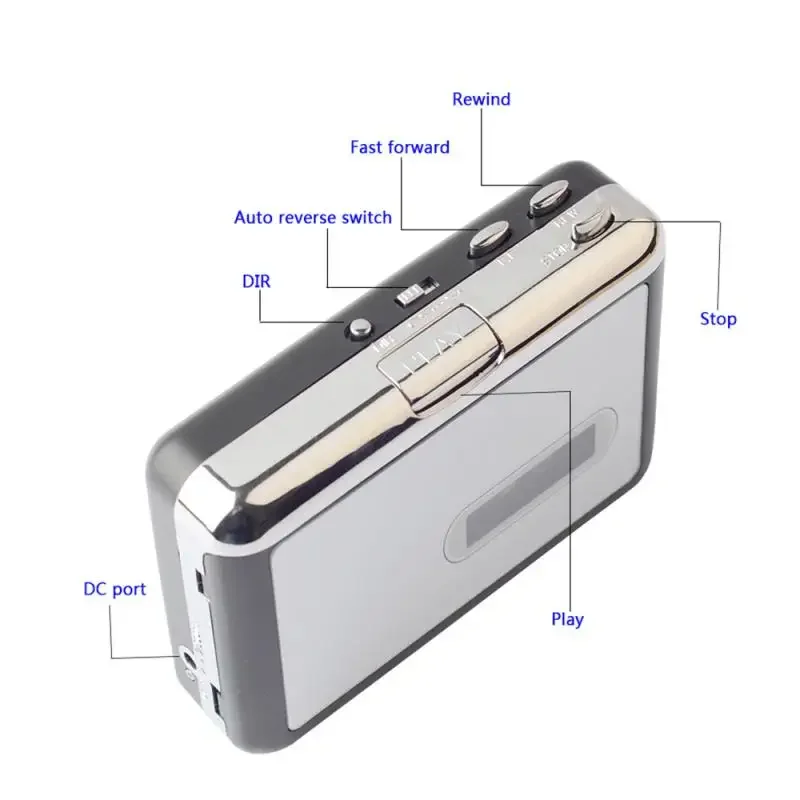 Cassette player Music digitizer player Cassette player USB cassette to MP3 converter capture audio music player tape recorder