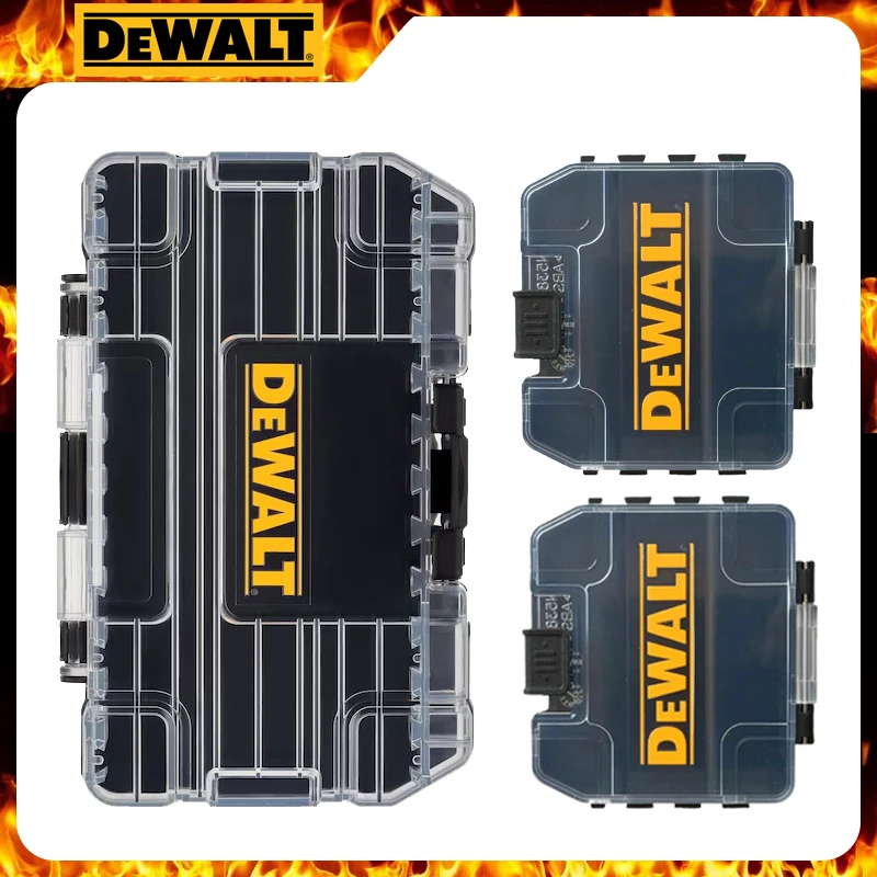 DEWALT TSTAK Black Small Medium Storage Box HSS PH2 25mm Batch Head Drill Bit Bracket Set Plastic Rugged Tool Accessories