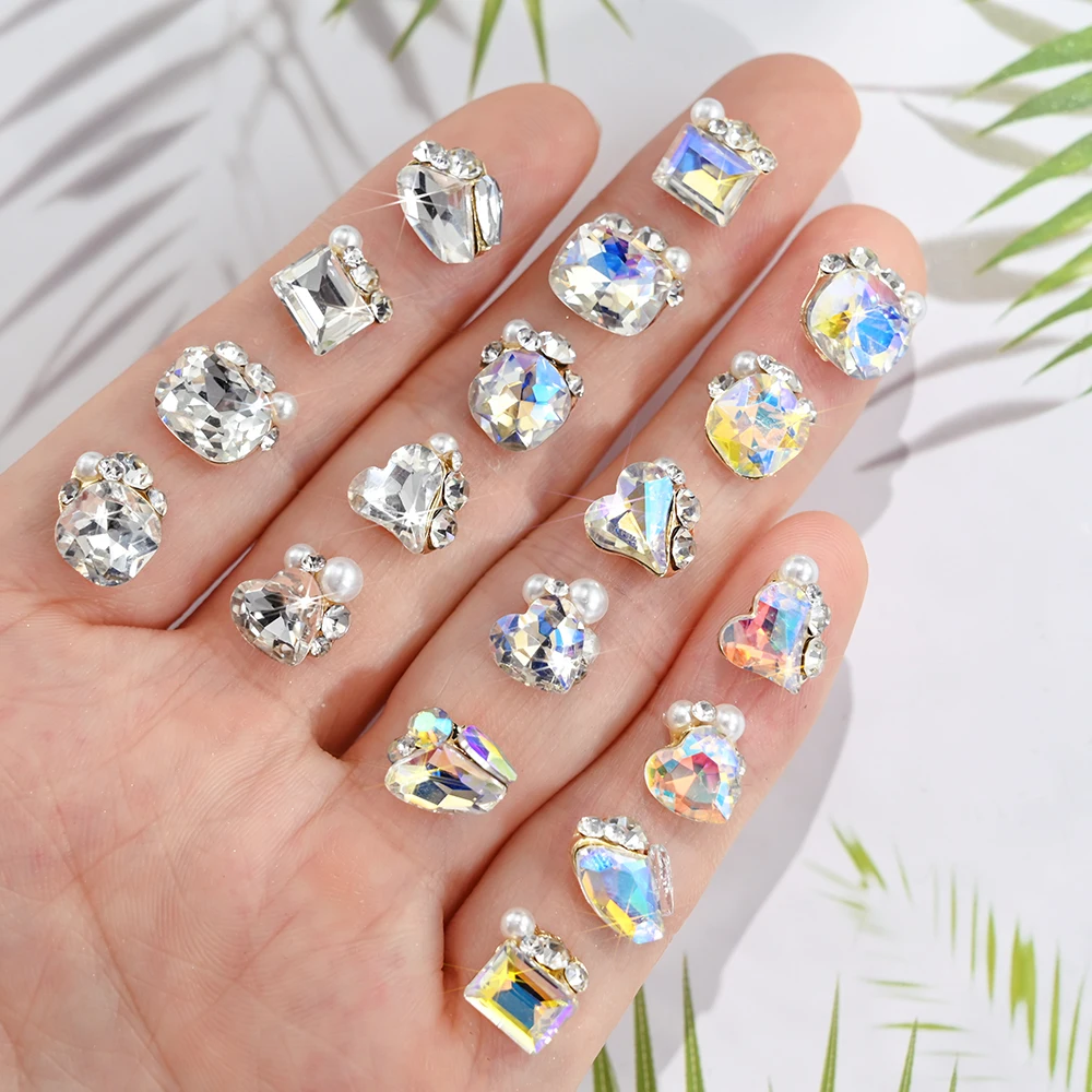 Nail Crystal, Nail Diamonds Glass Metal Gems Jewels Stones for 3D Nails Art  Decoration - China 3D Nail Art Decoration and Zircon Crystal Diamond Nail  price