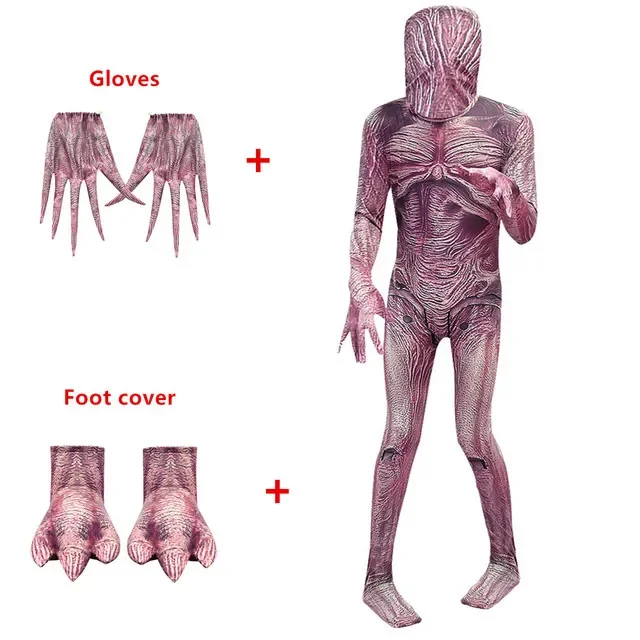 thumbnail image 1 of Kids Costumes for Stranger/Things Halloween Cosplay Costume Child Horror Jumpsuits Scarry Zombie Cosplay Clothes Suit, 1 of 5