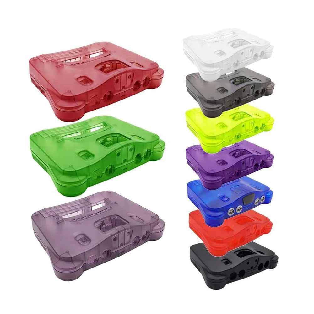 

For N64 Replacement Shell Translucent Case Retro Video Game Console Transparent Protector Housing Cover Game Accessory