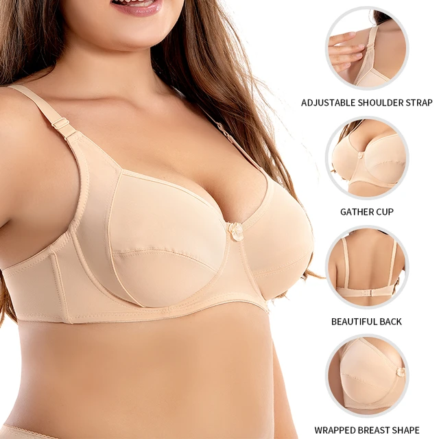 Sexy sutiã de tamanho grande para mulher sutiã sem costura feminino push up  lingerie para senhoras