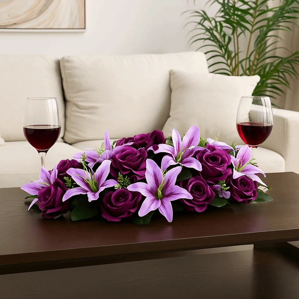 Wall Decor Artificial Flower Simulated Rose Arch Realistic Lifelike Wedding Flower Wall Luxury Stage Floral Party Stage