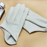 Gants demi-l'hypothèse en similicuir PU pour femmes, gants sans doigts, gants de personnalité, performance sur scène, danse, mode féminine 3