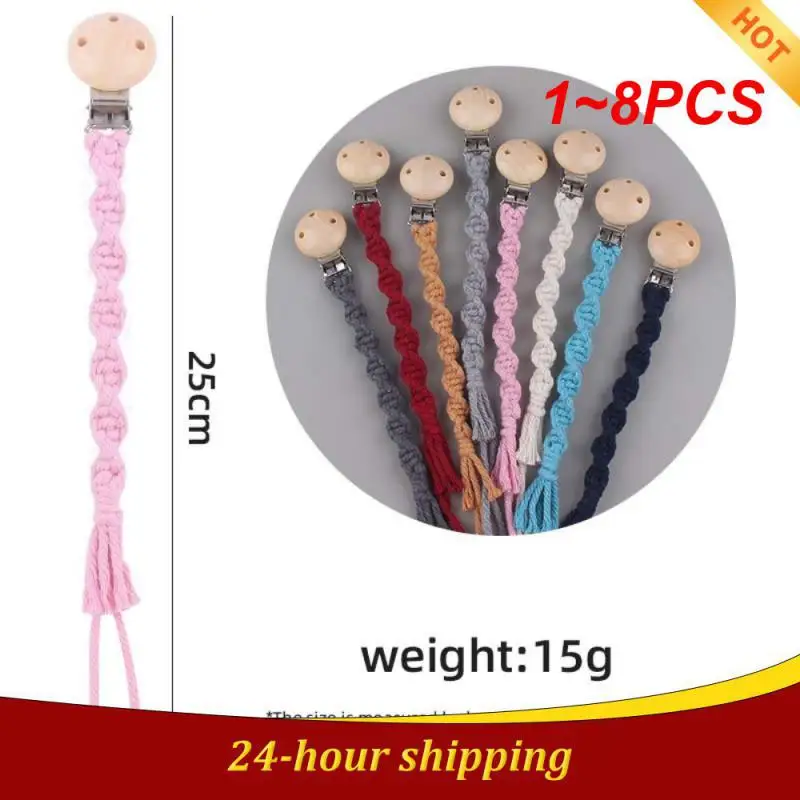 

Baby And Child Supplies Wo Wood Pacifier Clip Pacifier Rope Creative Baby Pure Hand-woven Cotton Rope Pacifier Chain