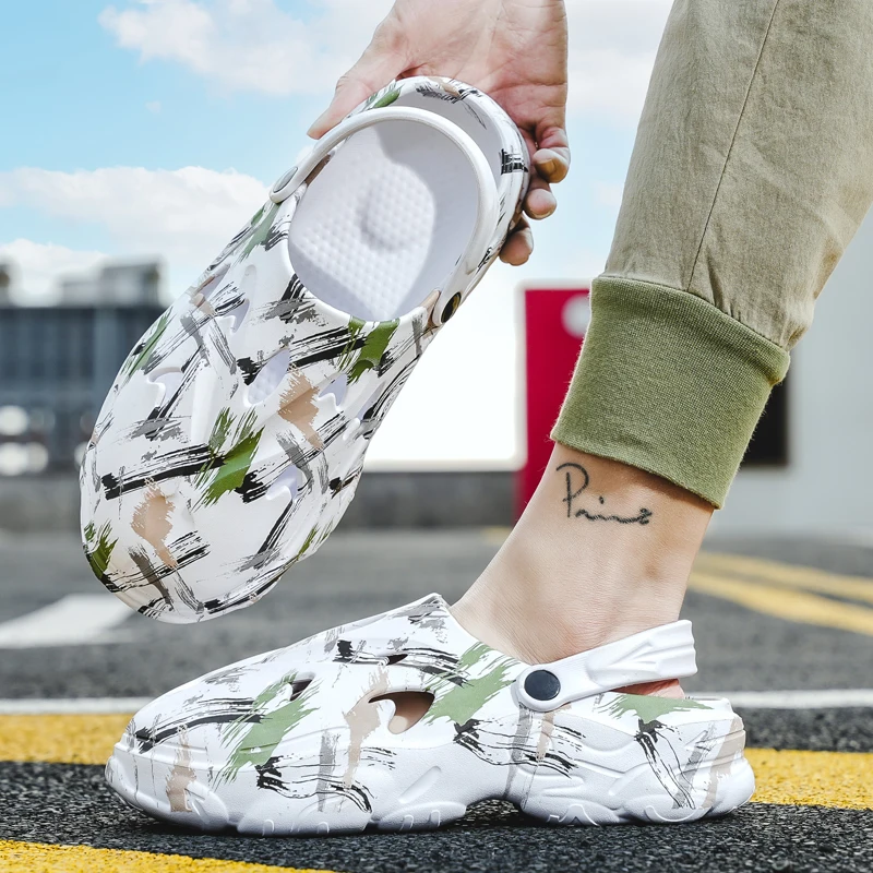 Nyári új férfi és női lyukas baotou kültéri szabadidős sport strandcipő légpárnás kényelmes lélegző puha_voghion.com